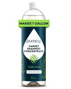 lot 20030 image: Puracy Carpet Shampoo �� Pet Carpet Cleaner Solution, Stain Remover, Pet Stain & Odor Remover, Rug & Upholstery Cleaning Solution, Concentrated (Fresh Citrus, 25oz)