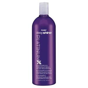 lot 20031 image: RUSK Deepshine PlatinumX Shampoo, Gentle Cleansing, Brightening Boost for Platinum, Silver, Gray, White, and Blonde Hair, 33.8 oz