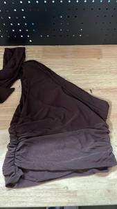 lot 20056 image: Brown One Shoulder Ruched  Top (XS)