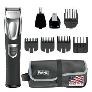 lot 20082 image: Wahl USA Rechargeable Lithium Ion All in One Beard Trimmer for Men with Detail and Ear & Nose Hair Trimmer Attachment �� Model 9854-600B (USED)