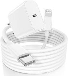 lot 4461 image: White USB Cable with Charging Block