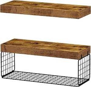 lot 5701 image: Brown Floating Shelves