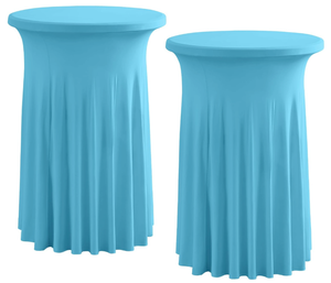 lot 6421 image: Turquoise Round Fitted Bed Sheet Set 2-Pack