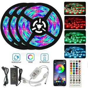 lot 6425 image: LED Strip Light Kit with Remote Control and Power Adapter
