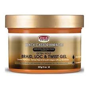 lot 12006 image: African Pride Black Castor Miracle Braid Loc & Twist Gel(Broken Lid)