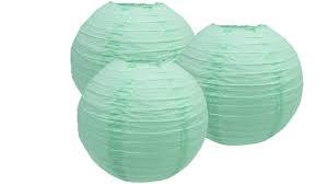 lot 13020 image: Pack Of 3 Round Paper Lanterns Lamp Wedding Birthday Party Decoration (Grass Green, 1845CM)