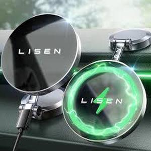 lot 20054 image: LISEN Magnetic Wireless Car Phone Charger with Mount