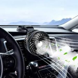 lot 20064 image: Portable Vehicle Fan Dashboard Air Circulation Device