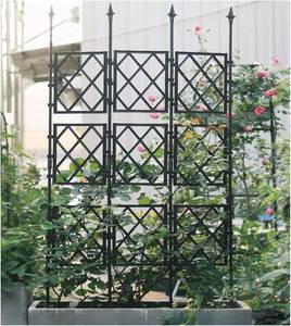 lot 211452 image: Garden Climbing Trellis, Potted Plant Support Frame, Outdoor Fence Planting Cage for Climbing Plants, Flowers, Roses, Vines, Vegetables, Black, White (Color  Black, Size  30x180cm)
