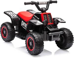 lot 311385 image: Hipicute 6v Kids ATV Quad Ride-on Car - 2MPH, Push-Button Accelerator, Rubber Handles  Toddler Electric 4-Wheeler Toy for Boys & Girls
