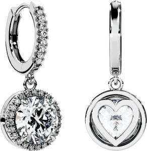 lot 311432 image: Retails for $130 Moissanite Diamond Drop Earrings for Women Halo Solitaire S925 Rodium Vermeil Sterling Silver Dangle for Wife Girlfriend Mom Gifts for Her Daughter on Birthday Wedding Anniversary