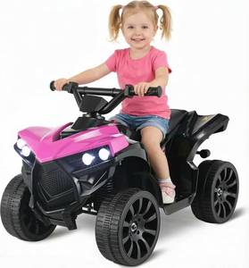 lot 411347 image: TLSUNNY 6V Kids ATV 4-Wheeler Ride On Car, Electric Motorized Battery Powered Vehicle with Music, Headlights, Ideal for Boy & Girl (Pink)