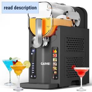 lot 311391 image: Retails for $181 Garvee Slushie Machine for Home No Ice Needed, Frozen Drink Maker with LED Display & 6 Pre-Set Programs, 88 oz Large Capacity for Frozen Margaritas,Frapp s,Ice Cream,