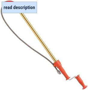 lot 311411 image: RIDGID 59802 K-6DH Hybrid Toilet Snake Auger with 6 Heavy-Duty Drop Head Tri-Wrap Cable, Manual or Cordless Drill Operated Plumbing Toilet Drain Snake Auger