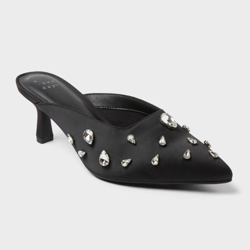 lot 67566 image: Womens Katia Heels with Memory Foam Insole - A New Day Black 9.5 - Retail $45