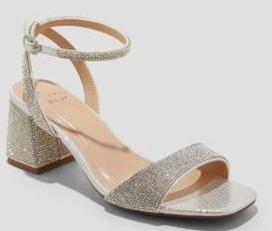 lot 12985 image: Womens Shannon Heels with Memory Foam Insole - A New Day Silver, 7