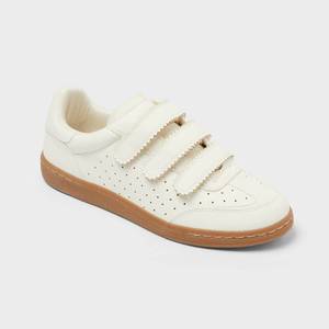 lot 12986 image: Womens Richie Easy Closure Sneakers with Memory Foam Insole Universal Thread White 9.5