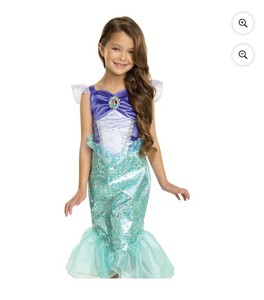 lot 4127 image: Disney The Little Mermaid Ariel Mermaid Play Dress Child Size 4-6X