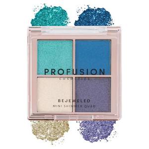 lot 4184 image: Profusion Cosmetics Bejeweled Glitter 4-Shade Mini Eyeshadow Quad