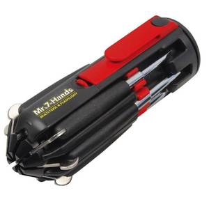 lot 59995 image: Apollo Tools Mr. 7 Hands Multi-Screwdriver Lifetime Warranty, Plastic & Steel, Multibit, 0.66 lbs, 9.8 Depth - Retail $165