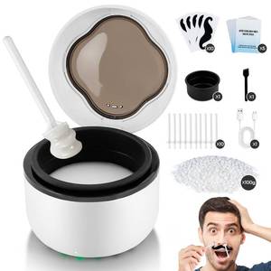 lot 591 image: Mini Nose Wax Kit For Men&Women,Electric Nose Ear Eyebrow Small Area Hair Removal,40g Bigger Capacity with 100g Wax,10 Applicators - Retail $9