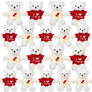 lot 595 image: Hungdao 18 Pcs Valentines Day Bear Stuffed Animal Bear Plush Toys 10.83 Inch Soft Cute Animals for Girlfriend Birthday Wedding Anniversary Mothers Day Party - Retail $59