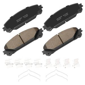 lot 615 image: SUPLABEL HZ1324 Premium Replacement Front Brake Pad Set Compatible with Toyota Sienna Highlander Avalon Lexus RX350 RX450H Ceramic Brake Pads - Retail $20