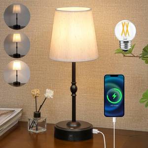 lot 635 image: MEIXISUE Cordless Rechargeable LED Table Lamp with Dimmer,Black Portables Desk Lamp,Small Bedside Lamp,Battery Operated Lamp for Patio Balcony Corner Camping Bar RV - Retail $46
