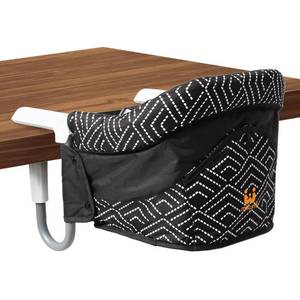 lot 637 image: MTWML Portable High Chair for Table,Hook On High Chair that Attaches to Table,Space Saver Clip On Counter Seat for Baby,Easy Clean Baby Feeding Clamp Seat with Carry Bag for Travel(Stripe-Black) - Retail $40