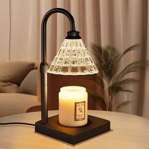 lot 647 image: MAKYTWOW Candle Warmer Lamp with Dimmer, 2H4H8H Timer, Compatible with Yankee Candle Large Jar Candle, Home Decor Gift for her, Birthday Gift for mom, Home Scented Jar Candles Heater (Black) - Retail $23