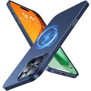 lot 649 image: TORRAS Magnetic Slim-Fit for iPhone 16 Pro Max Case 6.9 inch, Ultra-Thin 16 ProMax Phone Case Compatible with MagSafe, Light Anti-Scratch Matte Hard PC Bayer OriginFit, Navy Blue - Retail $27