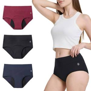 lot 654 image: Incontinence Underwear for Women Washable, High Absorbency Womens Period Panties, Reusable Leak Proof Underwear for Women, 3Pack X-Large - Retail $24