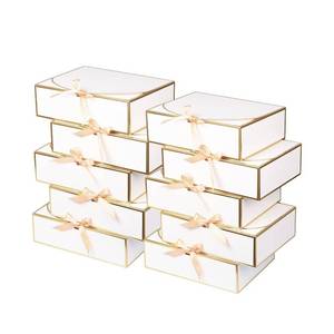 lot 679 image: 10 Pack Large Gift Boxes with Lids, 12.6x9.8x3.1 Inch Bridesmaid Proposal Box, White Gift Boxes for Presents, Wedding, Graduation, Birthday Party - Retail $20