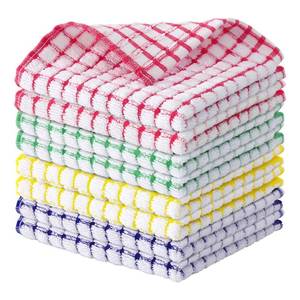 lot 693 image: Kitinjoy Cotton 8 Pack Terry Kitchen Dish Cloths, 12 x 12 Inches Super Soft and Absorbent Dish Rags, Quick Drying Dish Towels for Washing Dishes, Mixed Color - Retail $10