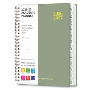 lot 708 image: Planner 2026-2027, Academic Weekly and Monthly Calendar Planner, July 2026 - June 2027, Hardcover Planning Agenda Book for Desk Accessories and School Supplies - A5 Size (6.3 x 8.5) - Retail $8