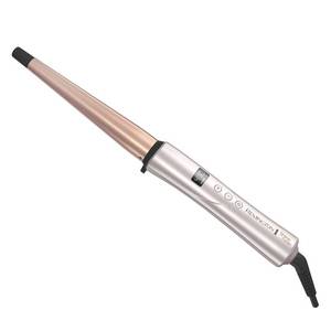 lot 709 image: Remington Shine Therapy Argan Oil & Keratin Infused �-1 Inch Tapered Curling Wand for Natural Curls, Includes Heat Glove - Retail $30