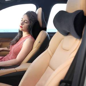 lot 712 image: SPRFUFLY Make Relaxing Car Headrest Pillow, Car Pillow for Driving with Adjustable Strap, Breathable Removable Cover & Ergonomic Design - Softness Travel Car Neck Support Pillow(Black, 1PC) - Retail $19