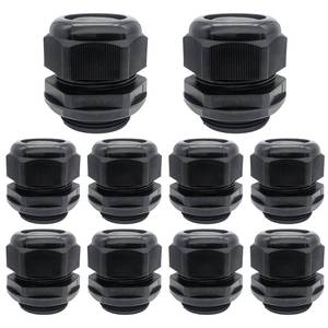 lot 719 image: Cable Glands-PENGLIN 1-12 NPT Nylon Cable Connector, Strain Relief Cord Connector, IP68 Waterproof Adjustable Locknut(1-12 Inch (10-Pack)) - Retail $30