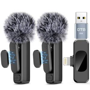 lot 769 image: NICHOM Wireless Lavalier Microphone (Black, Lightning) - Retail $10