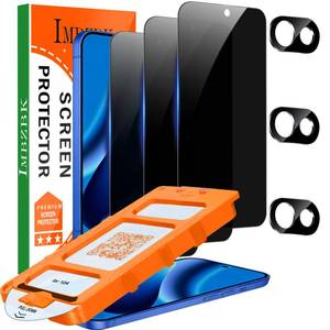 lot 772 image: TWO PACK IMBZBK Auto-Dust Removal Privacy Screen Protector for Google Pixel 10a 6.3 INCH Anti Spy Private Accessories, Case Friendly, 2 Military Grade Tempered Glass 3 Camera Lens Protector - Retail $9