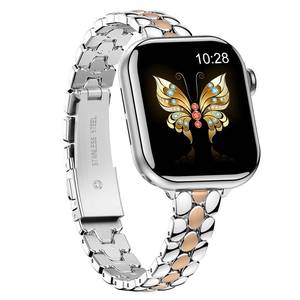 lot 774 image: Deczone Narrow Band Compatible with Apple Watch Band 42mm (Series 11 10), 41mm (Series 9 8 7), 40mm (SE 3 2 1 Series 6 5 4), 38mm (Series 3 2 1), iwatch Dressy Metal Bands for Women Silver Rose Gold
