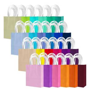 lot 776 image: qiqee 24PCS Mini Gift Bag with Handles Bulk 4.5x2.5x6 Gift Bags 24 Colors Bags Multiple Uses - Retail $10