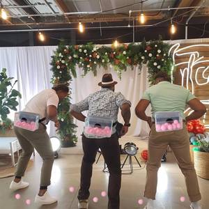 lot 785 image: ONLY ONE LID YUBAIHUI 3 Sets Baby Shower Games Funny Bridal Shower Games Activities - Funniest Baby Shower Game Ever, Ice Breakers for Boy or Girl, Ping Pong Twerk Game (Pink) - Retail $24