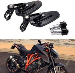lot 786 image: Black Motorcycle Bar End Mirrors Rear View CNC Compatible With GROM MSX125 CB500F Kawasaki Z125 pro Z650 Z750 Z800 Z900 ER6N ER6F Yamaha MT-03 MT-07 FZ-07 MT-09 FZ-09 MT-10 FZ-10 MT-25 FZ6 FZ8 FZ6R - Retail $23