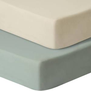 lot 790 image: GUNTAIL Pack and Play Sheets Fitted, 2 Pack Pack n Play Sheets for Graco Pack n Play Mattress, Unisex Playard Sheets for Boys Girls (Brown & Green, 38 X 26 Inch) - Retail $10