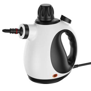 lot 809 image: Handheld Steam Cleaner, Pressurized Steam Cleaner with 9pcs Accessories & Safety Lock (350ml White)