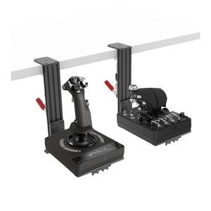 lot 813 image: Hikig 2 Pack Desk Mount for Flight Sim Hand-Controller Compatible with Logitech X52 X56 Hotas, Thrustmaster HOTAS Warthog, T.16000M FCS, T.Flight, SimTask Farmstick, Sol-R1, Sol-R2, VKB, VPC, Winwing - Retail $70
