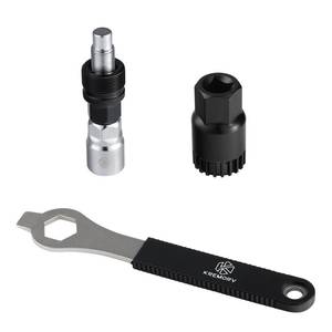 lot 829 image: KREMORV Bicycle Crank Extractor Bike Bottom Bracket Removal Tool with 16mm Spanner Repair Tools Kit Compatible with Shimano Octalink ISIS BSA SRAM - Retail $12