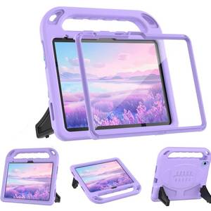 lot 842 image: MISSING GLASS SCREEN BMOUO Kids Case for iPad 11th Generation (A16) 11 Inch 2025iPad 10th Generation 10.9 2022 - with Screen Protector, Shockproof Handle Stand iPad 11th10th Generation Case for Kids, Light Purple - Retail $19