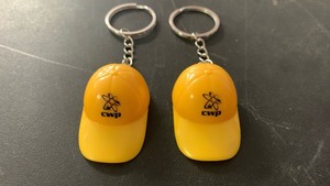 lot 48 image: CWP Nuclear Hard Hat Keychains Set of 2 approx 5 inches long
